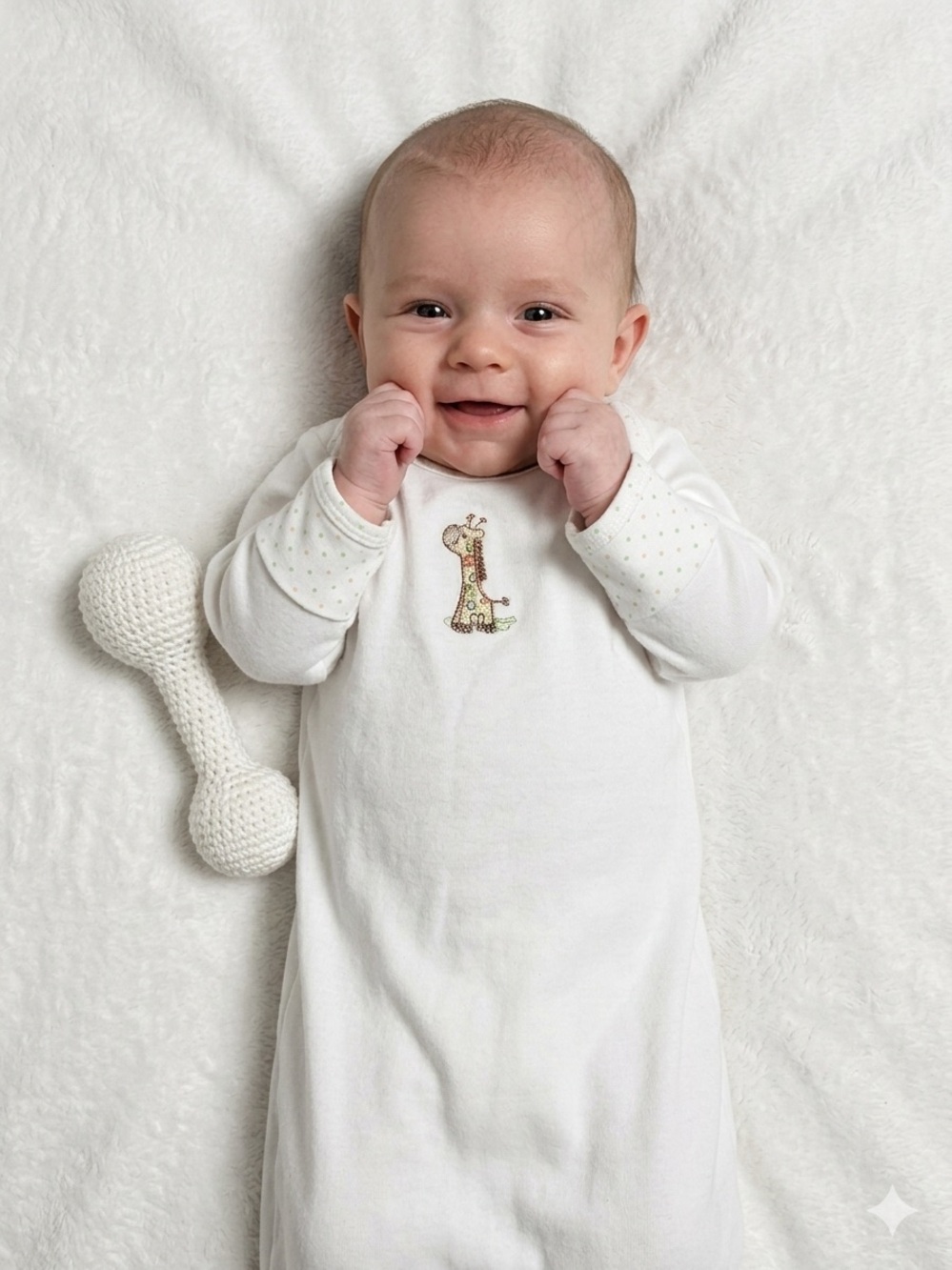 Little Me Baby Sleep Sack with Giraffe Embroidery